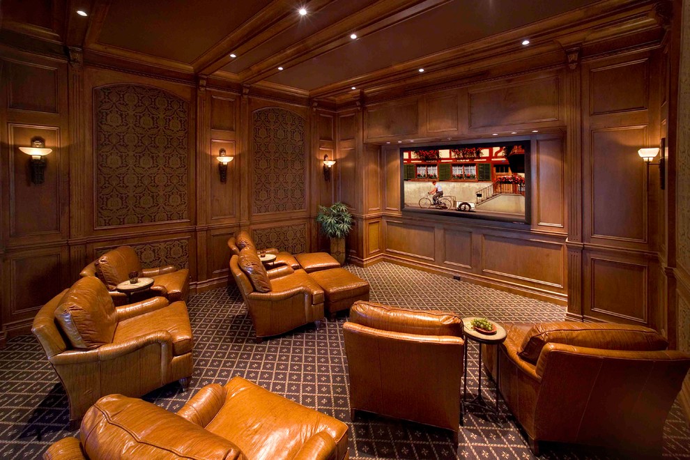 Modern Home Movie Theater Design Ideas for Living room