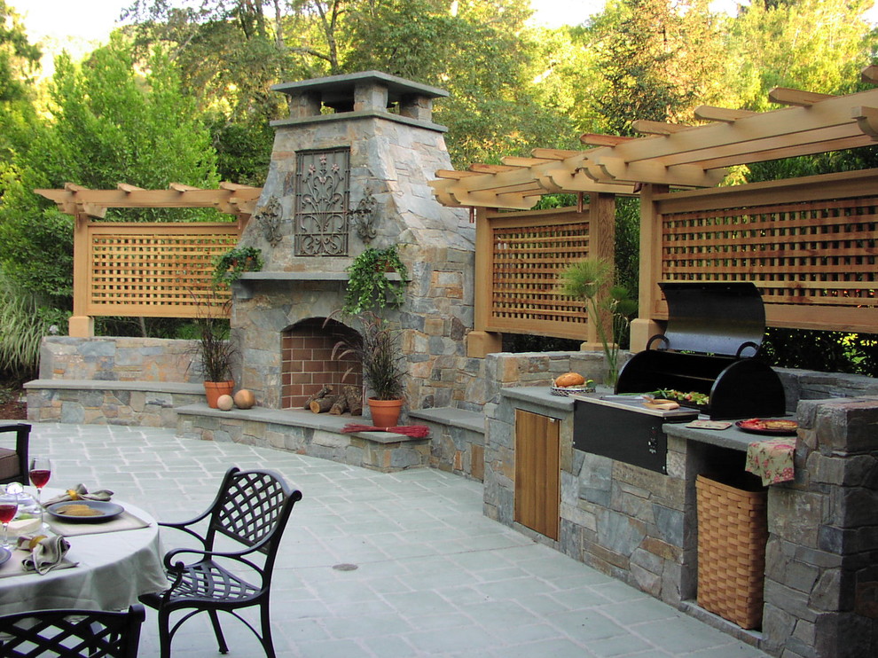 Huge Patio With Barbeque Dwellingdecor