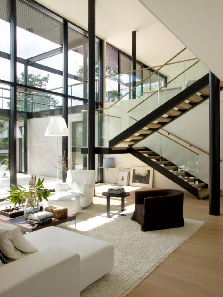 Living Room Design with High Ceilings