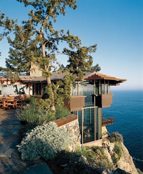 Spectacular Glass and Copper Cliff House in Big Sur, California