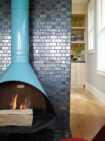 Unique Cone Shaped Fireplace