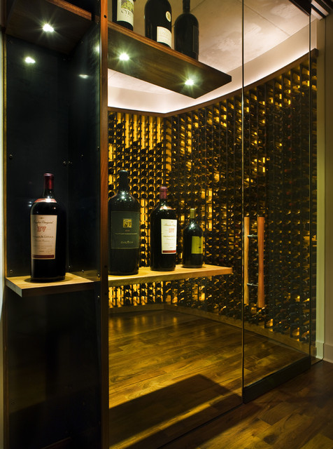 contemporary-wine-cellar-wine-cellar-stainless-steel-portfolio-fabrics-home-designs-back-lighting-backlit-fabrication