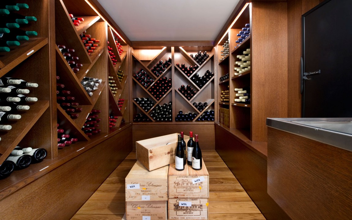 Luxurious wine room