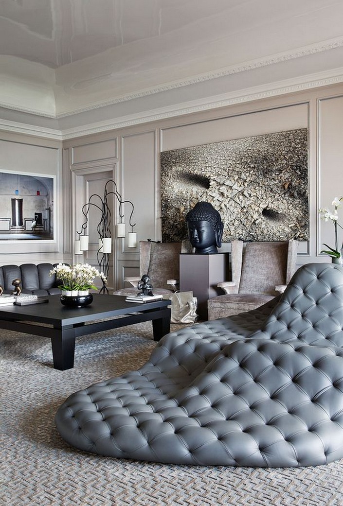 Modern zen inspired living room