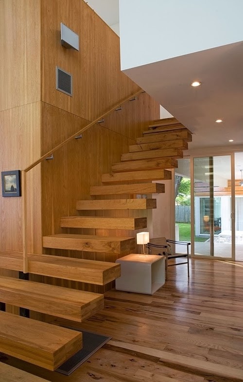 all wood staircase