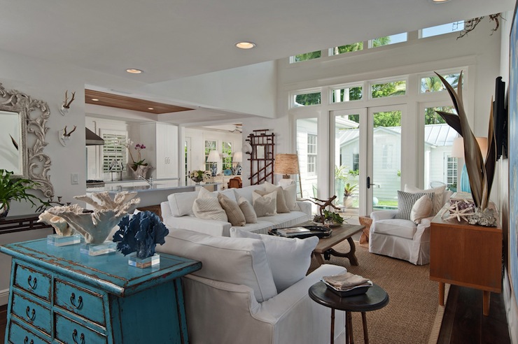 Beautiful beach house style living room