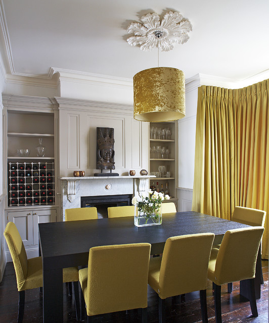 Gold Dining Room contemporary-dining-room