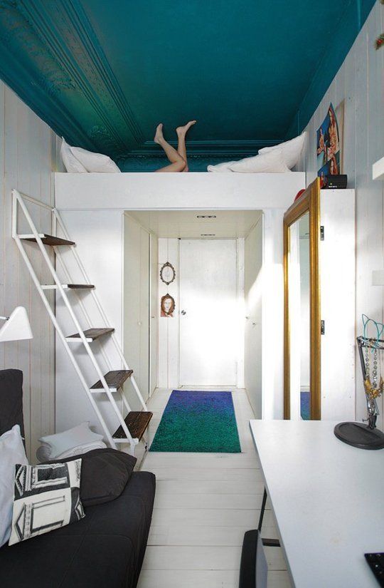 Small modern loft bedroom
