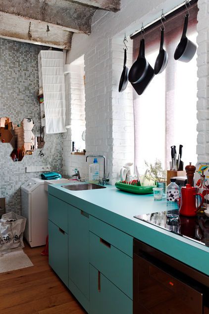 small eclectic kitchen