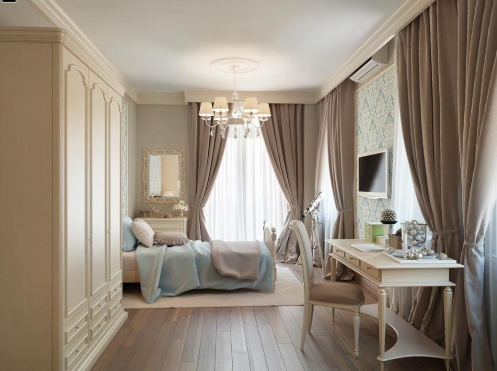 white traditional bedroom