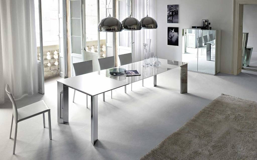 modern dining table with chairs