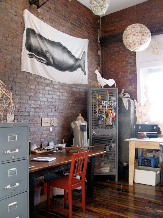 A Vintage Industrial Home Office
