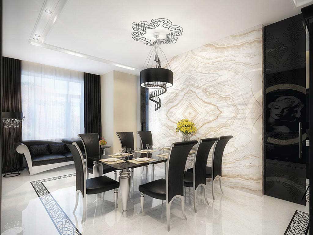 Modern Dining Room Design With Luxurious Dining Room