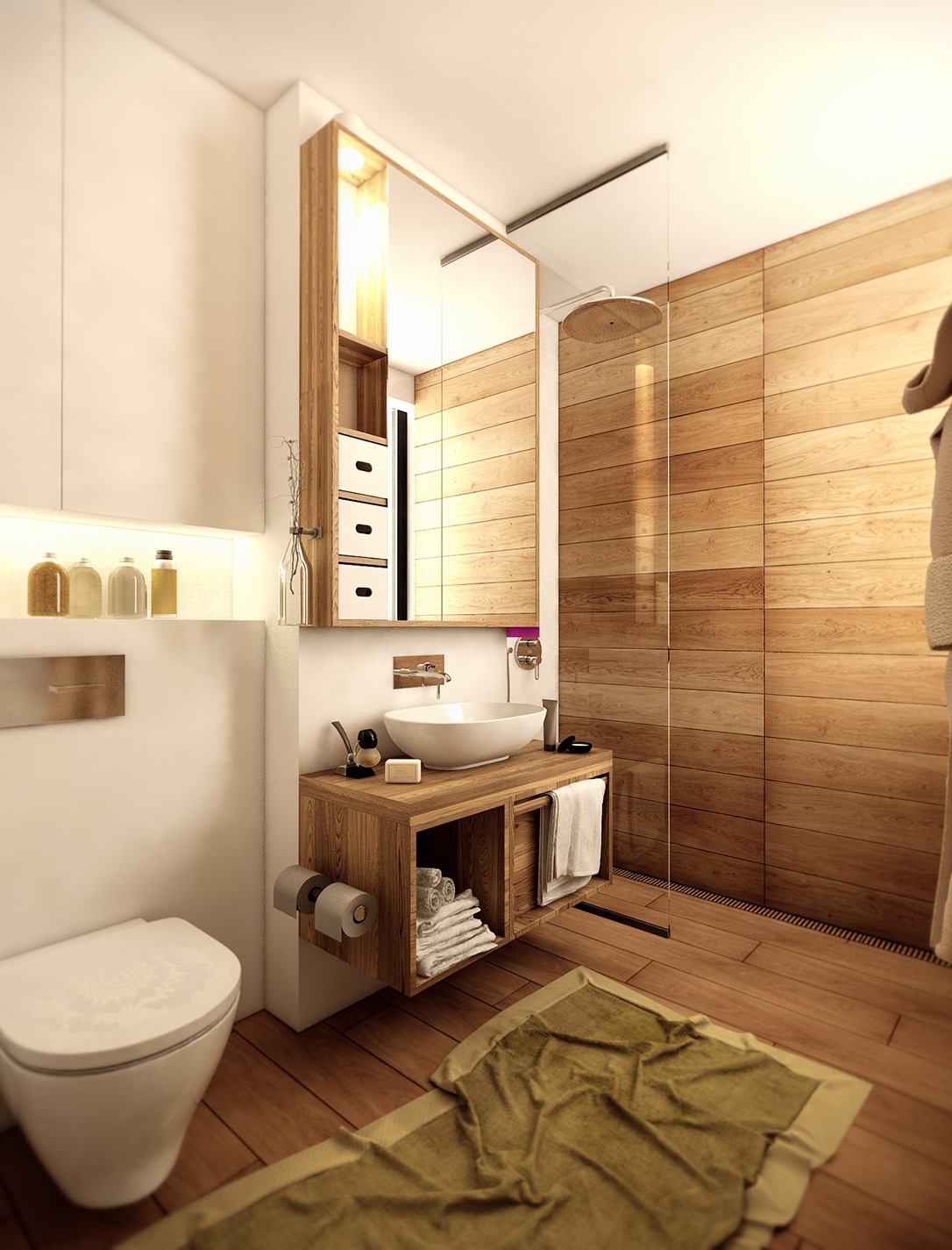 modern-bathroom-with-wood-floor
