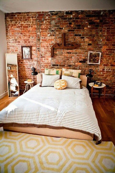 brick-wallpaper-in-a-bedroom
