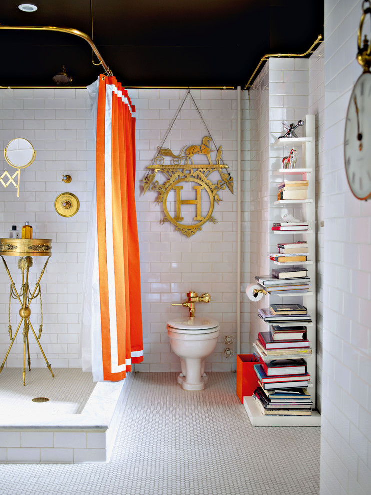 eclectic-ruffle-shower-curtain-decorating-ideas