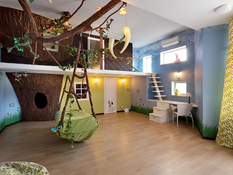 Forest Theme Kids Bedroom Design