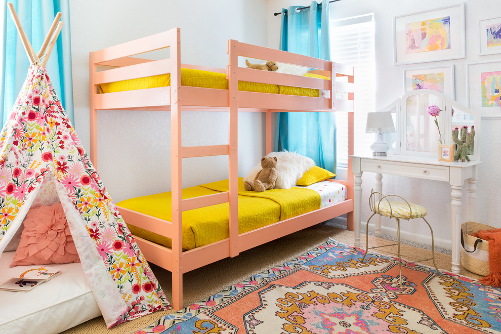 Eclectic Kids Bedroom With Bunk Beds Dwellingdecor