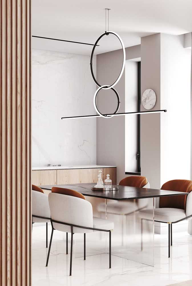 49 - Play of shapes and balance in this modern chandelier.
